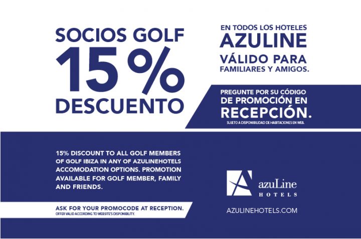 SPECIAL DISCOUNT FOR GOLF MEMBERS at azuLinehotels